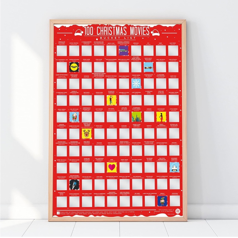 Gift Republic 100 Christmas Movies Scratch Off Bucket List New in Box